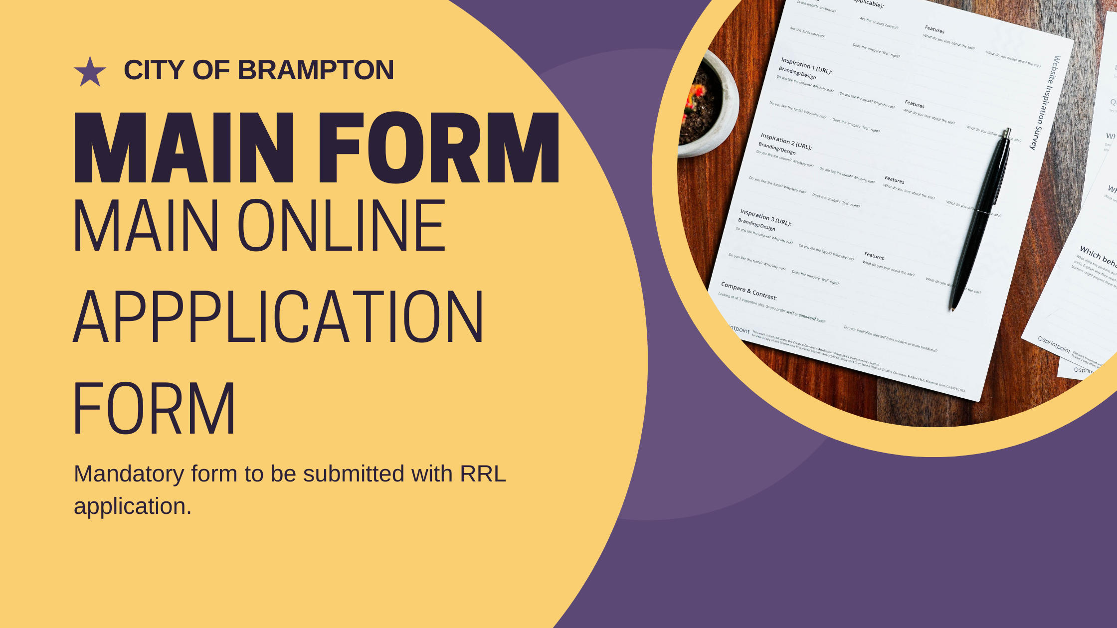 Brampton Residential Rental Licence Application form