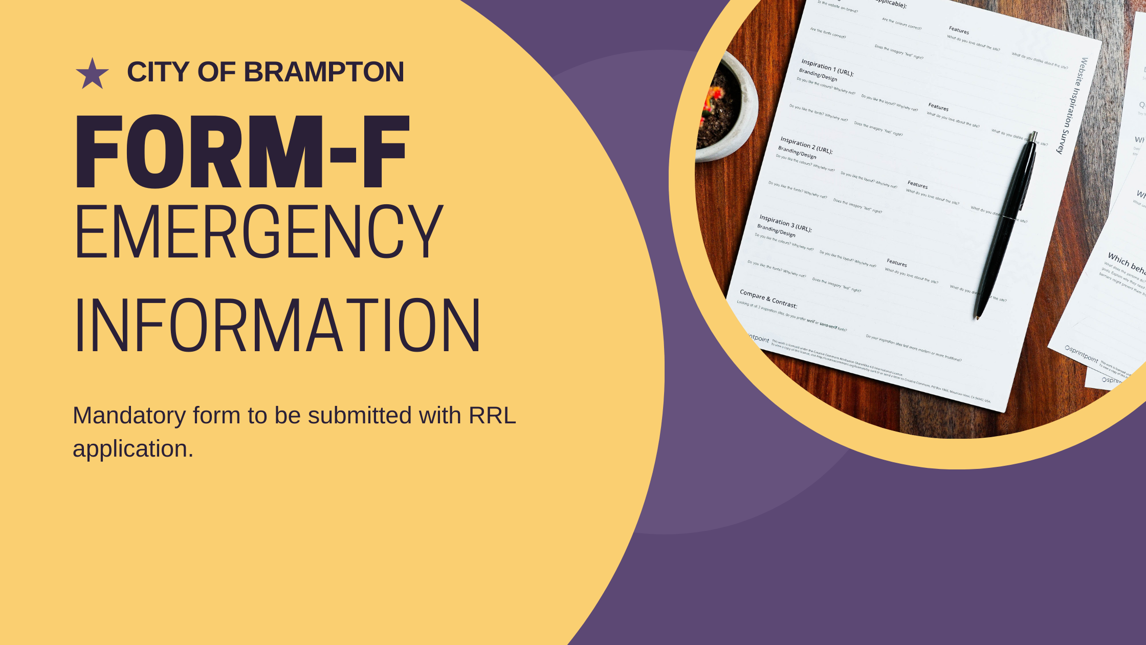 Brampton Residential Rental License Emergency Information Form-E