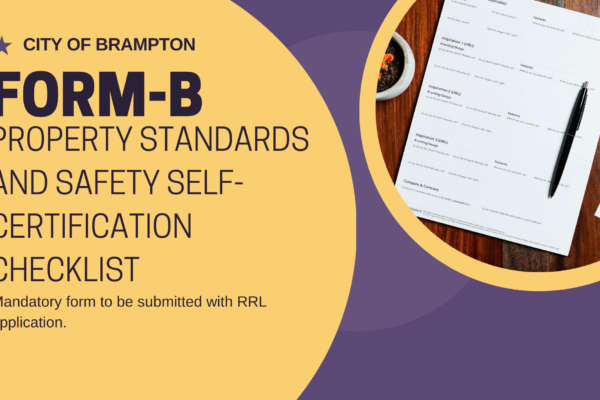 Form B Property Standards and Safety Self-Certification Checklist