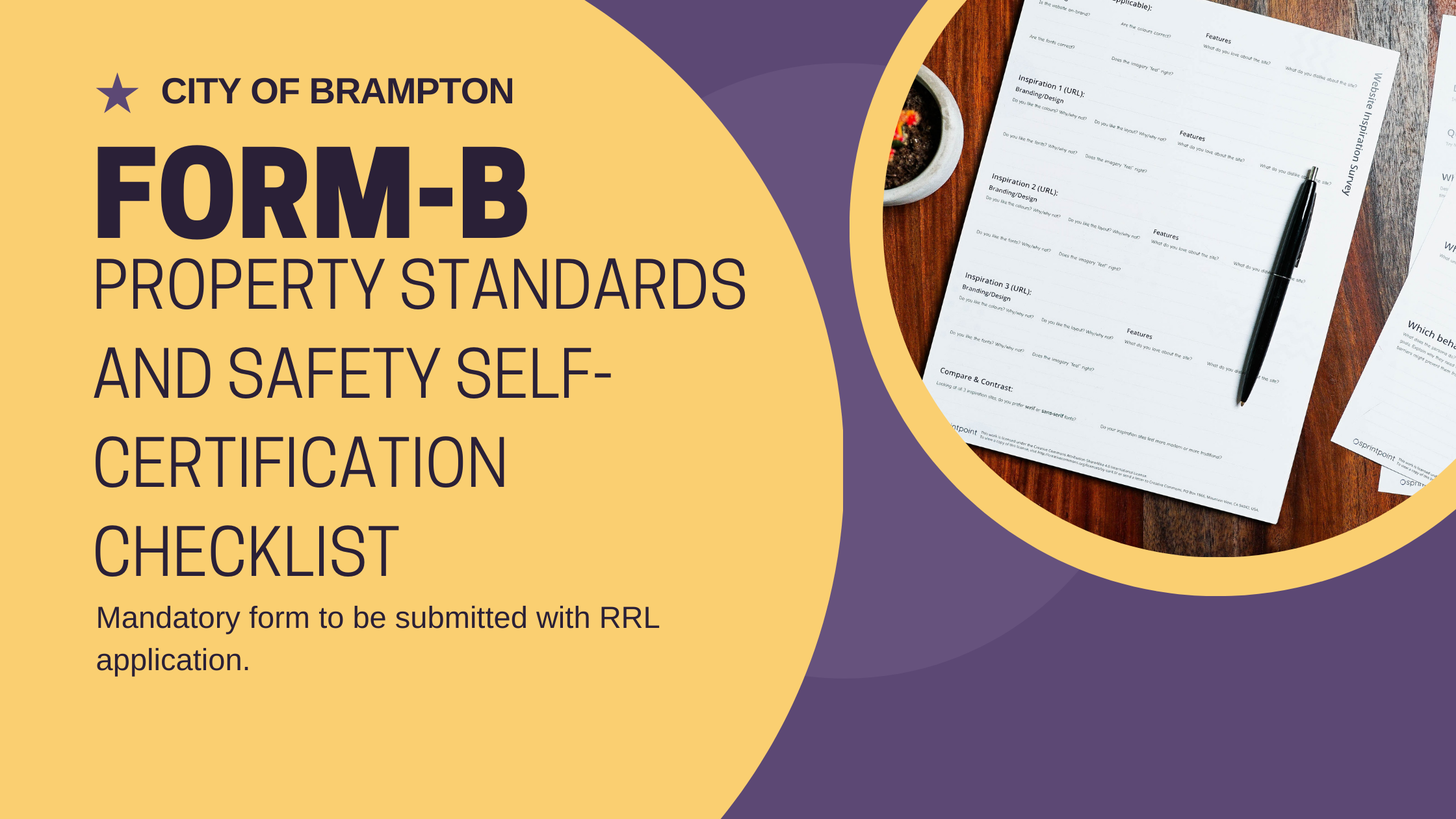 Form B Property Standards and Safety Self-Certification Checklist