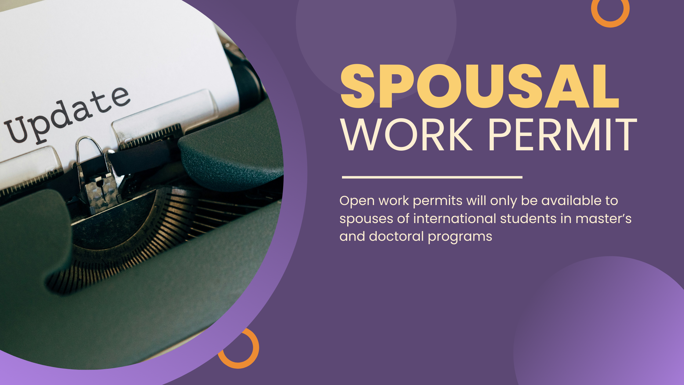 Spouse open work permit for international students canada