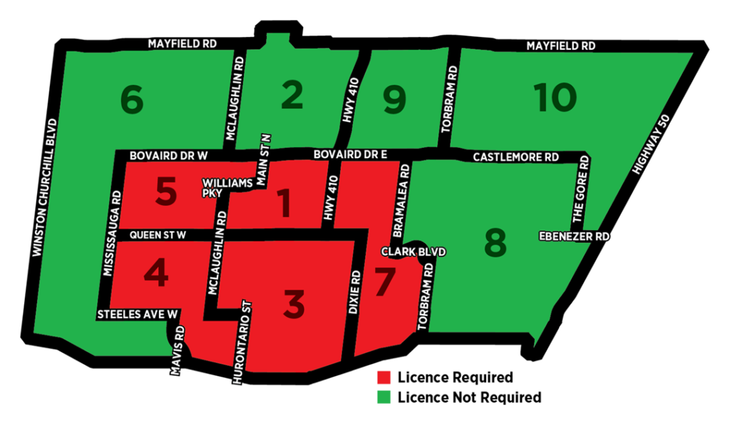 ward map for brampton residential rental license pilot program